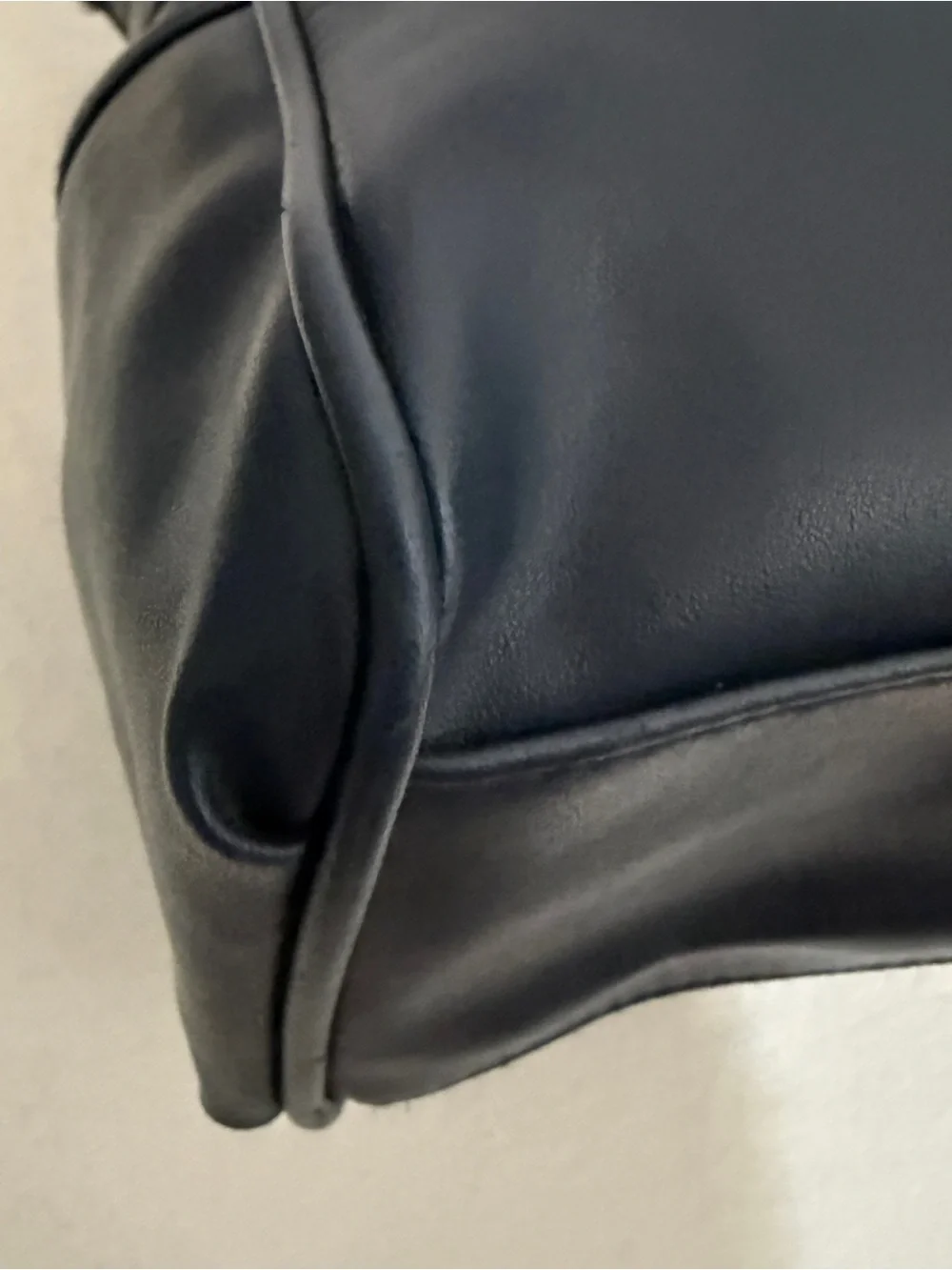Classic Navy Genuine Leather Crossbody Shoulder Bag